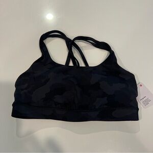 Lululemon Energy Bra Black Camo size 8